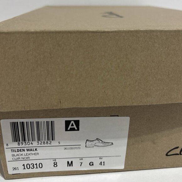 Clark’s Men’s Tilden Walk Black Leather Oxford, Size 8 M - Picture 7 of 7